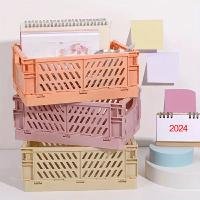 Caja De Almacenamiento Plegable De Plástico 2Pcs Cesta Plegable Organizadora Portátil Para Maquillaje Joyas Juguetes - details 0