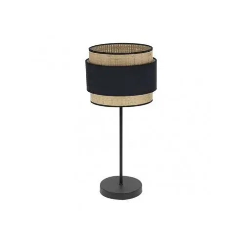 FABRILAMP Lámpara de Mesa Sobremesa Alto Kandy 1xe27 Natural/negro 67x30x30 Cm - Diseño Moderno - 1