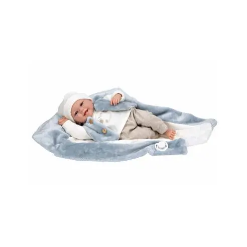 Muñeco Elegance 40 cm Colin Azul con Manta - Muñeco de Peso - Arias 60810 AR60810 ARIAS - 1