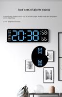 Reloj De Alarma Digital LED Con Mostrador De Temperatura Humedad Y Día Semanal Ajustable Brillo Para Hogar Y Habitación - details 6