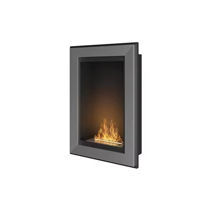 Chimenea de Bioetanol Frame 550 Inox empotrada en pared sin Cristal - 1