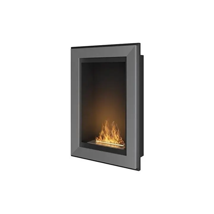 Chimenea de Bioetanol Frame 550 Inox empotrada en pared sin Cristal - 1