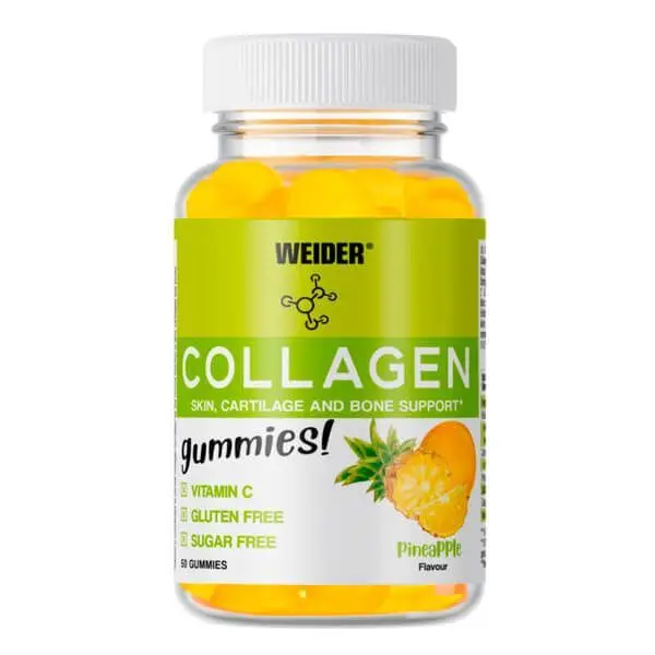 Colágeno Gominolas Weider - Fórmula Sin Azúcar Enriquecida con Vitamina C para Proteger la Piel y las Articulaciones - 1