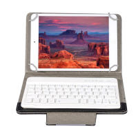 Teclado Inalámbrico Bluetooth Universal Con Funda De Cuero Y Soporte Para Tablet iPad 7 8 Pulgadas 9 10 Pulgadas iOS Android Windows - details 5
