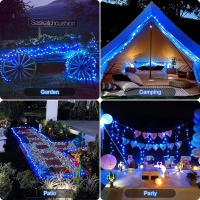 Cadena De Luces Solares Impermeable Para Exterior Con Hilo De Cobre 8 Modos Luz De Cuento Ideal Para Jardín Navidad - details 15