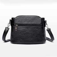 Bolso De Hombro Para Mujer Vintage En Piel Suave PU Color Sólido Cuadrado Bolsa Cruzada Para Mujer Madura Nuevo Gran Mensajero - details 19