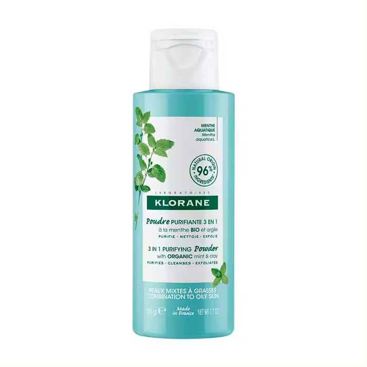 Klorane Polvo Purificante 3 En 1 A La Menta Bio 50g - 1