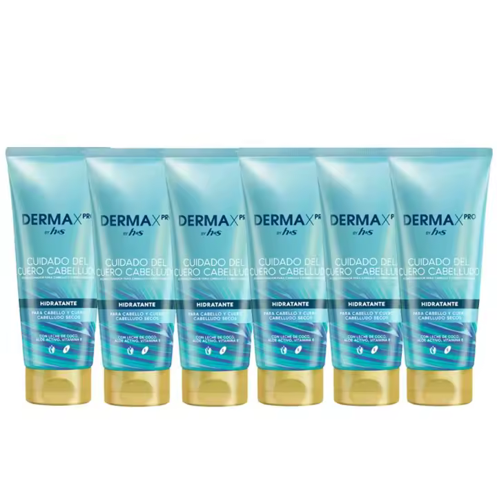 H&S DERMAXPRO Acondicionador Hidratante Para Cabello Y Cuero Cabelludo – Con Aloe Activo, Vitamina E Y Leche De Coco, 6x220ml unidades - 1