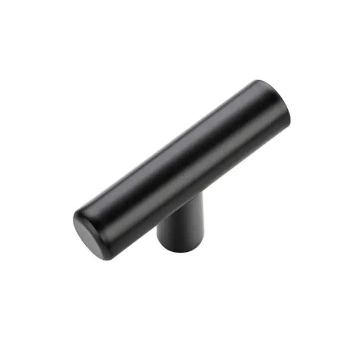 Manija De Acero Inoxidable Para Armario Y Cajón Negra Moderna Pullas De Cocina Y Gabinete Knobs De Manija De Mano - 1