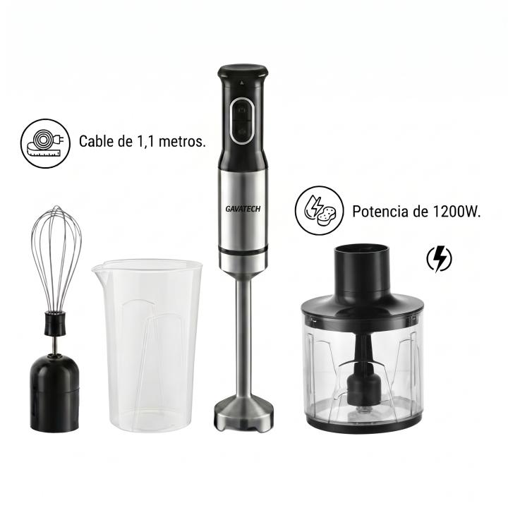 BATIDORA DE MANO 1200W 3 EN 1