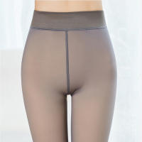 Tights Calientes De Invierno Para Mujer Con Forro De Piel Fleece Pantimedias Con Cintura Alta Medias Termoaisentes Leggings Transparentes Falsos - details 11
