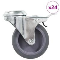 vidaXL Ruedas Giratorias Agujero Pasador y Frenos Dobles 75mm Almacén Útil Cantidad 4 unidades,  8 unidades,  12 unidades y mas - details 3