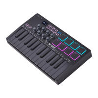 Teclado MIDI Controlador 25 Teclas Recargable Machine Maker De Pads De Toque RGB Con Engranajes Asignables Y Botones RGB Para Electrónica De Música - details 2