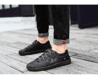 Zapatos Casuales Para Hombre Cuero Mocasines De Caminar Al Aire Libre 2021 Moda Casual Vacaciones Suaves Para Conducir Zapatos De Hombre - details 26
