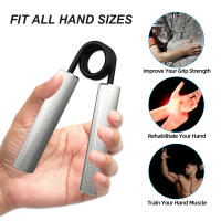 Entrenador De Fuerza De Agarre Para Ejercicio De Brazo Y Muñeca Equipo De Gimnasio De Resistencia 150-250LBS Color Negro Y Plata - details 1