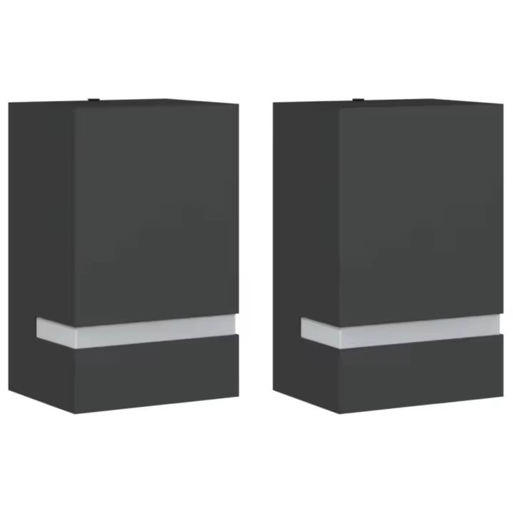 vidaXL Apliques de exterior 2 unidades acero inoxidable Color Negro,  Plateado, y mas - 1