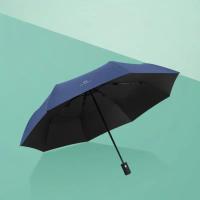 Paraguas Triplo Plegable Simple Con Protección UV De Vinilo Grueso Paraguas Doble Para Lluvia Y Sol Color Blanco Rosa Azul Verde Oscuro Azul Oscuro Y Negro - details 13
