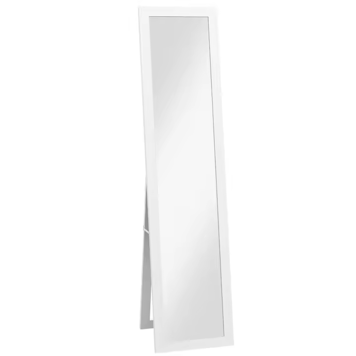 HOMCOM Espejo de Cuerpo Entero 37x157 cm Espejo de Pie Espejo de Pared Forma Rectangular con Marco de Madera Decorativo para Salón Dormitorio Pasillo - 1