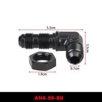 Adaptador De Conexión De Combustible De Aluminio 90 Grados 6AN 8AN 10AN Macho Con Tornillo De Bloque Negro Para Motor - details 1