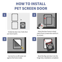 Puerta Para Perros De Pantalla Con Abertura Magnética Cerrable Tamaño 8x10 Pulgadas Adecuado Para Pequeños Perros Material Plástico - details 2