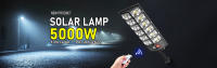 Lámpara Solar Exterior Con Sensor De Movimiento Y Control Remoto 5000W 3 Modos Luz Solar Para Jardín Calle Y Exterior - details 0