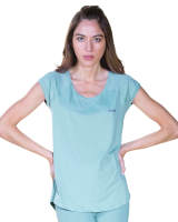 Camiseta mujer deporte manga corta t-shirt t-shirt transpirable rosa gym fitness running Ditchil - details 2