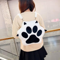 Mochila De Peluche Con Patas De Gato Lindo Para Niñas Con Correas Ajustables Y Cierre De Cremallera Estilo Kawaii Para Mujeres Y Niñas - details 5