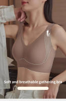 Sujetador Sin Costuras Para Mujer Estilo Delgado Adecuado Para Pechos Grandes Y Pequeños Sin Alzas Antideslizante Talla Grande Pull-up - details 1