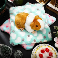 Cama De Algodón Fleece Para Pequeños Animales Invierno Cálido Surtido De Colores Hamster Conejo Erizo Chinchilla Accesorios De Jaula - details 1