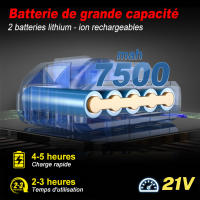 Tijeras de Podar Eléctricas Inalámbricas 1000W 50mm Pantalla LED Tijeras de jardinería recargablescon 2 Baterías de 21V 7500mAh y Cuchilla de Repuesto y Mochila para corte de ramas de frutas - details 3