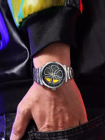 Reloj De Cuarzo Para Hombre NS Cuatro Hojas De Clover Diseño Creativo Casual Correa De Acero Inoxidable Resistente Al Agua - details 13