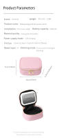 Bolso De Maquillaje Portátil Con Luz LED Y Espejo Organizador De Joyas Colgantes Y Anillos Caja De Almacenamiento De Cosméticos Material PU Estilo Fashion - details 9