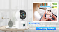 Cámara IP WiFi 6MP Con Lente Dual Pantalla Dual Monitor De Bebé Seguridad Doméstica Cámara PTZ Tracking Automático CCTV iCsee Blanco - details 9