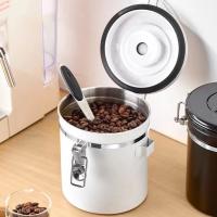 Contenedor De Almacenamiento Airtight De Acero Inoxidable Para Cofeina Gran Capacidad Reserva De Alimentos Ecológico Y Fresco - details 2