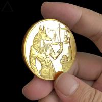 Moneda Commemorativa Anubis Y Águila Decoración Para El Hogar Regalo Moneda De Metal Estilo RELIGIOUS Tema PYRAMID - details 13
