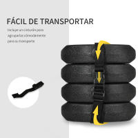 Outsunny Pack de 4 Pesos para Carpas Plegables Pesos para Cenador Rellenados con Cemento Bases para Toldo Pérgola Ø22x5,5 cm Negro - details 5