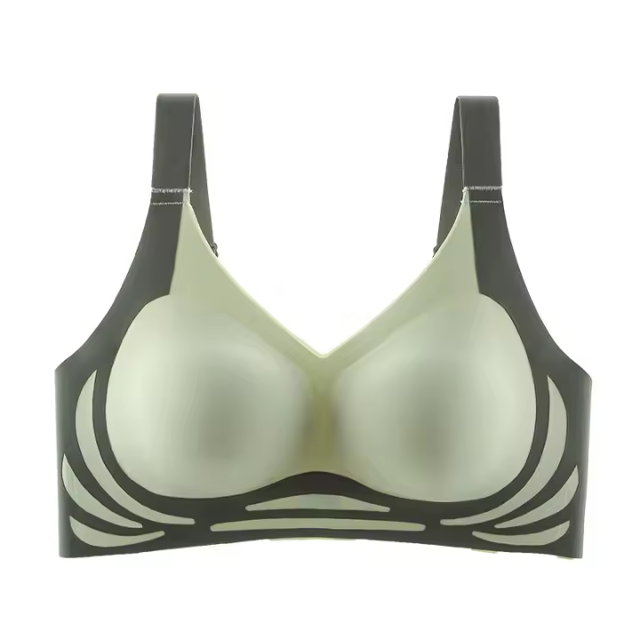 Sujetador Sin Costuras Para Mujer Talla Grande Con Pecho Pequeño Push-up Deporte Yoga Sin Costuras Soporte Suave Sección Delgada - 1