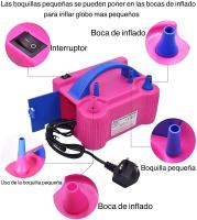 Inflador de Globos, Bomba Eléctrica Inflar Globos, Hinchador Globos Electrico 600W Alta Potencia Ideal Para Fiestas, Bodas, Cumpleaños Y Actividades Promocionales - details 3
