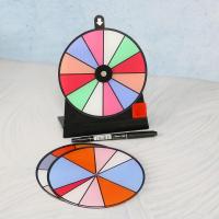 Rueda Del Destino Antideslizante Con Base Y Tablero Acrílico Borrrable Juego De Ruleta De 12 Ranuras Para Mesa Accesorios De Fiesta - details 4