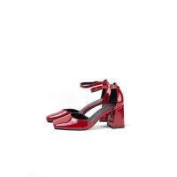 Paloma Wang Zapatos de tacón con correa para mujer en charol beige, glamour sofisticado, perfectos para cualquier evento especial - details 8