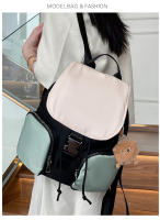 Mochila pequeña y sencilla de ocio para mujer, estilo nuevo de verano, mochila de color contrastante a la moda para estudiantes universitarios, bolso de viaje de ocio. - details 14