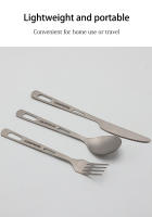 Juego De Cubiertos De Titanio Ultraligero Para Camping Y Viajes Knive Fork Spoon Cutlería Portátil Para Exteriores No Desechable - details 3