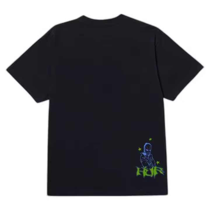 Camiseta de Manga Corta Huf  para unisex en color negro - 1