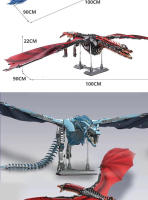 Bloques De Construcción De Dragones Drogon Y Viserion Serie De Películas Juego De Figuras De Acción Para Niños Regalos De Juguetes De Artesanía De Bloques De Assembly - details 2