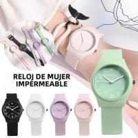 Reloj De Cuarzo Para Niños Y Niñas 36mm Color Caramelo Resistente Al Agua Con Correa De Silicona Estilo Casual Y Moda - details 1