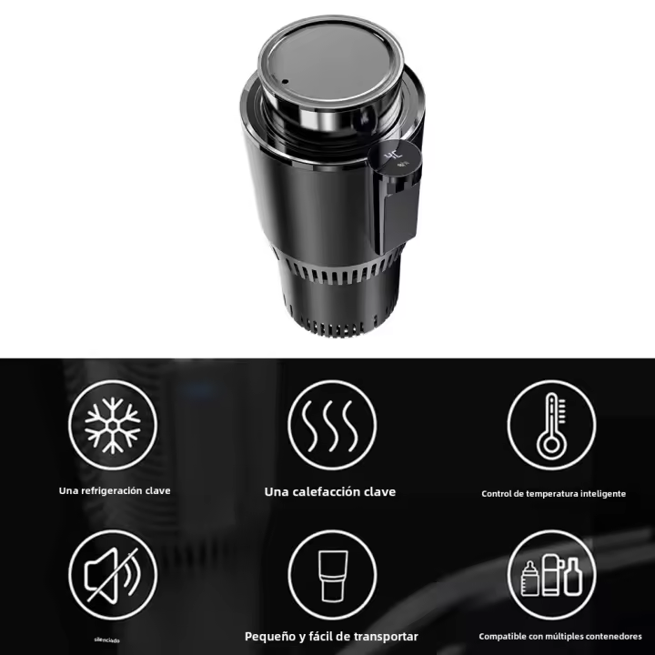 Taza Para Coche 12V 2 En 1 Calentador Y Enfriador De Bebidas Con Pantalla De Temperatura Adecuado Para Bebidas Y Botella De Bebé - 1
