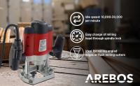 AREBOS Fresadora Electrica Profesional 1200W Caja 12 Fresas - details 1