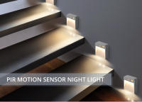 Lámpara De Noche LED Con Sensor De Movimiento PIR Infrarrojo Luz Magnética Sin Cable Para Pared Armario Escaleras - details 0