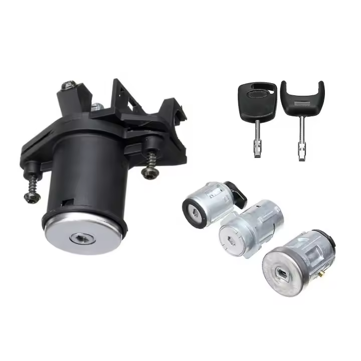 1 Unidades cerradura Puerta de encendido barril con 2 llaves 1479660 para Ford Fiesta MK V Fusion - 1