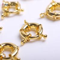 Cerraduras De Spring Para Joyería De 11mm/13mm/15mm Enchufes De Metal De Cobre Pintado De Oro 18K Para Fabricación De Joyas - details 3